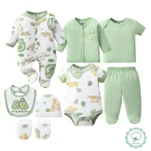 8pcs Baby Set 100% Cotton