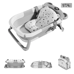 Baby Bathtub, Collapsible with Thermometer
