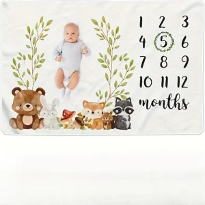Baby Photography Milestone Calendar Blanket