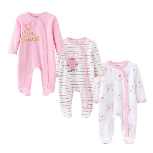 3 Pcs/100% Cotton Baby Boy/ Girl Romper