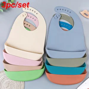 3PC Baby Bibs Adjustable Waterproof