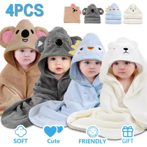 Baby Bath Hooded Towel 4PCS/Set