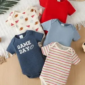 Baby Boys Short Sleeve Onesies
