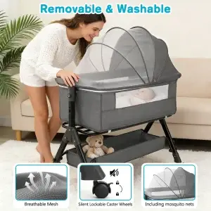 Baby Bassinet-Bedside Sleeper-Portable/Foldable